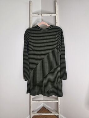 Anthropologie Hutch Women Medium Knit work Striped Structured Long Sleeve Dress
